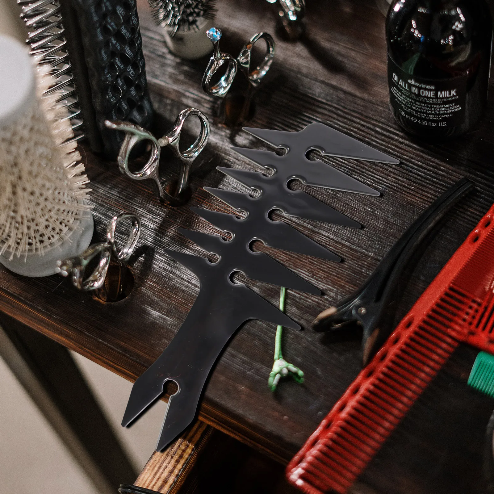 

2pcs Retro Hair Combs Wide Tooth Design For Men Stylish Salon Use Hairdressing Comb Barber Tool Fashion Hair Care Accessory