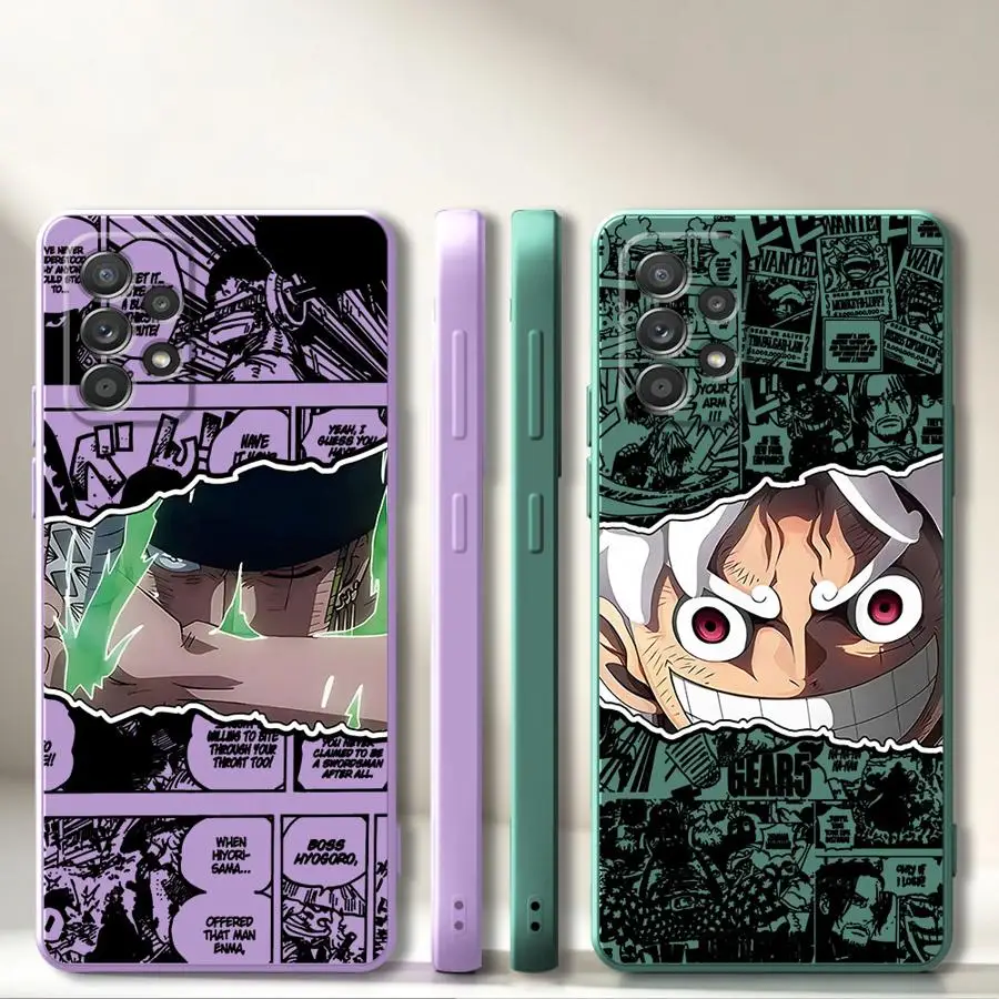 Case for Samsung Galaxy A03 A71 A73 A30s A20s A53 A04 A06 A50 A56 A05 A02s Phone Cover Anime Ones Pieces Luffy