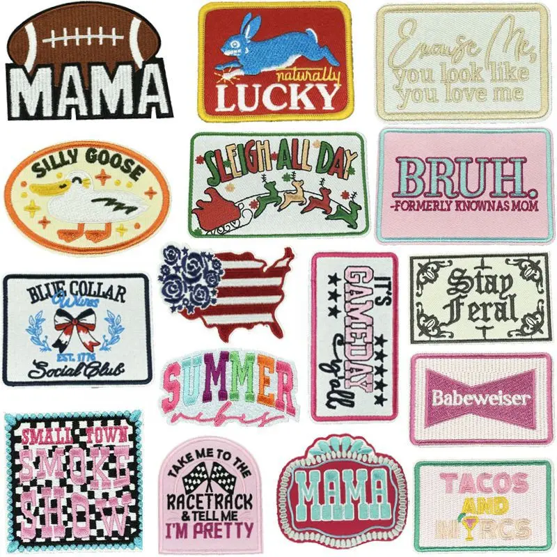 Emblem Clothing Accessories Badge Sticker Embroidered Embroidery Sticker Iron-on Patches