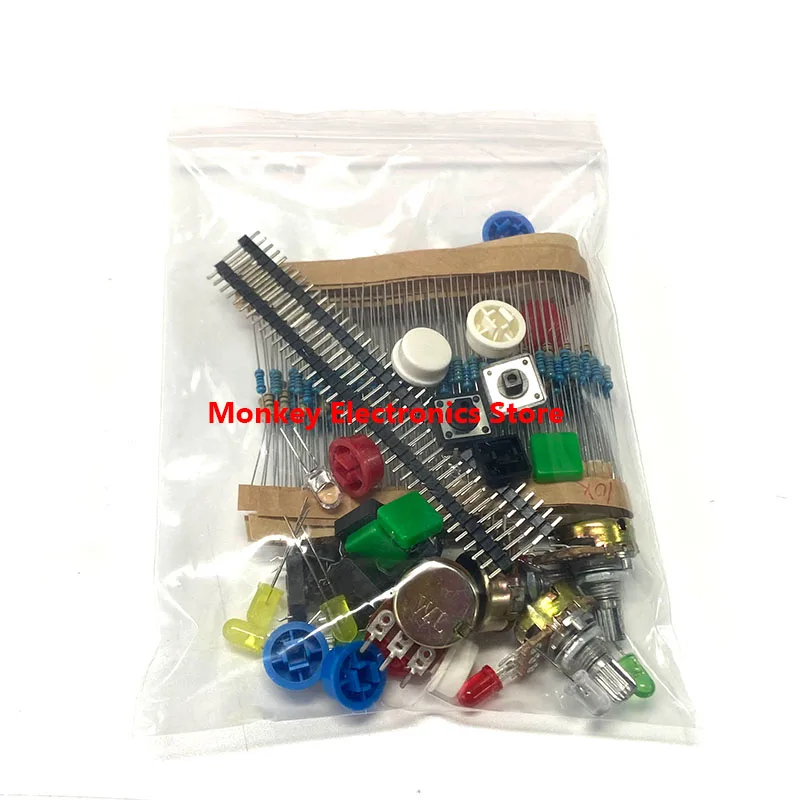 Component Kit  with Resistors LED Potentiometers Key Switches Universal Parts Kit For R3 Starter Learning Kit