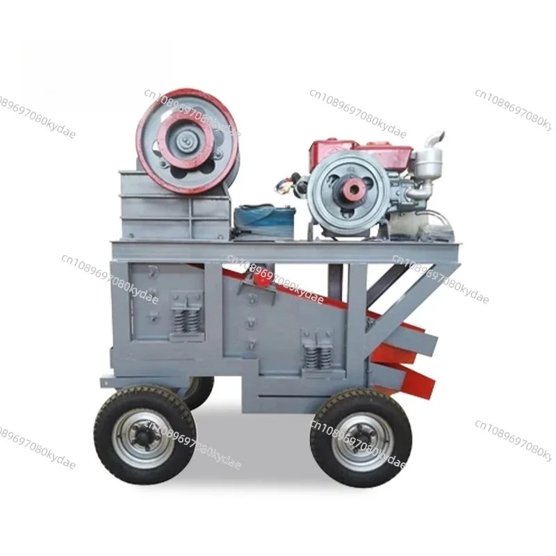 Small Portable diesel Engine Mobile Stone Rock Jaw Crusher Machine  with Vibration Screen Stone Crushing Mining Machinery