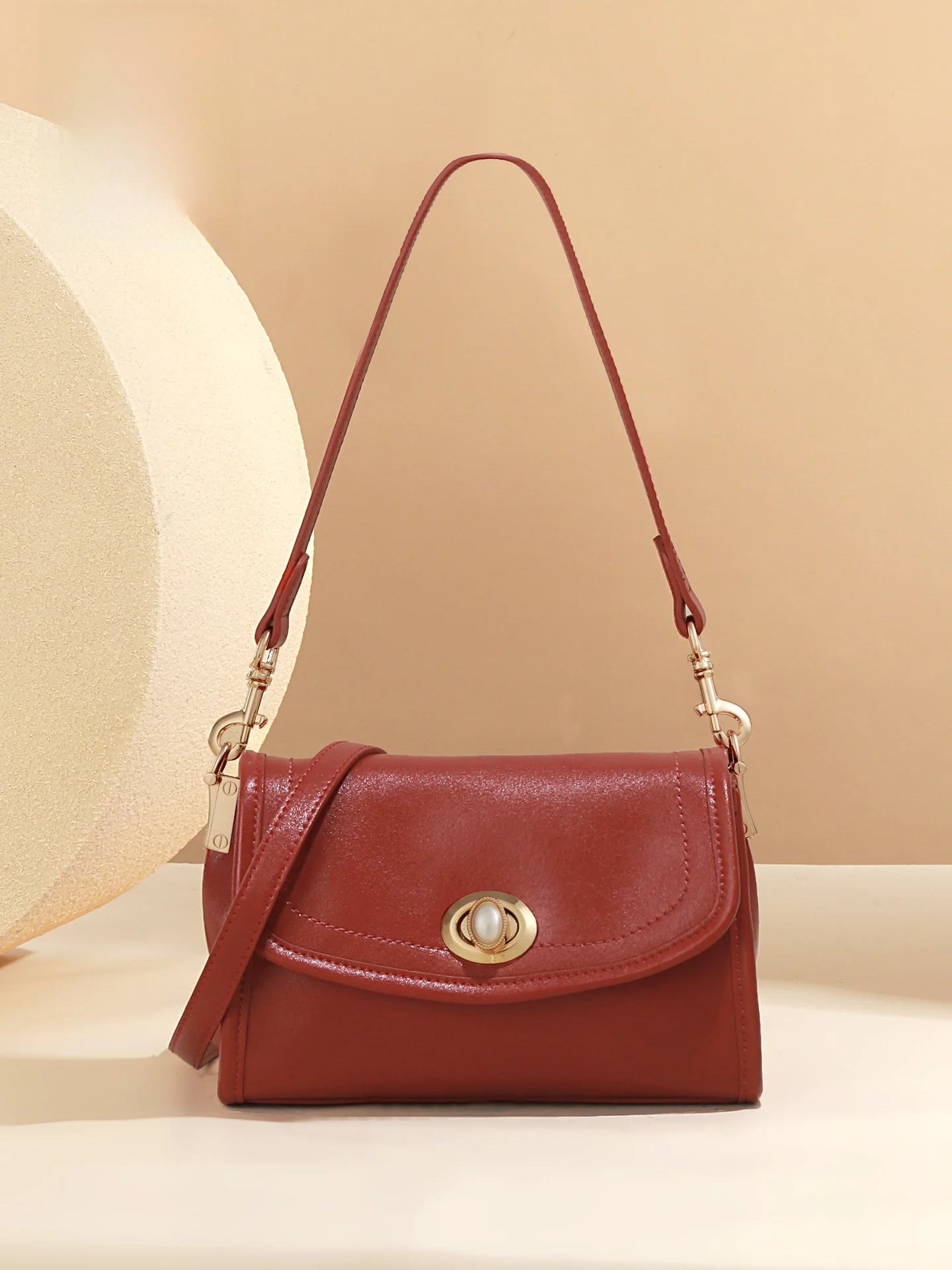 Bolsa Feminina TUCANO 2026 Nova Moda em Couro Vermelho, Bolsa Pequena Quadrada de Luxo, Combina com Todas as Estações, Bolsa ...