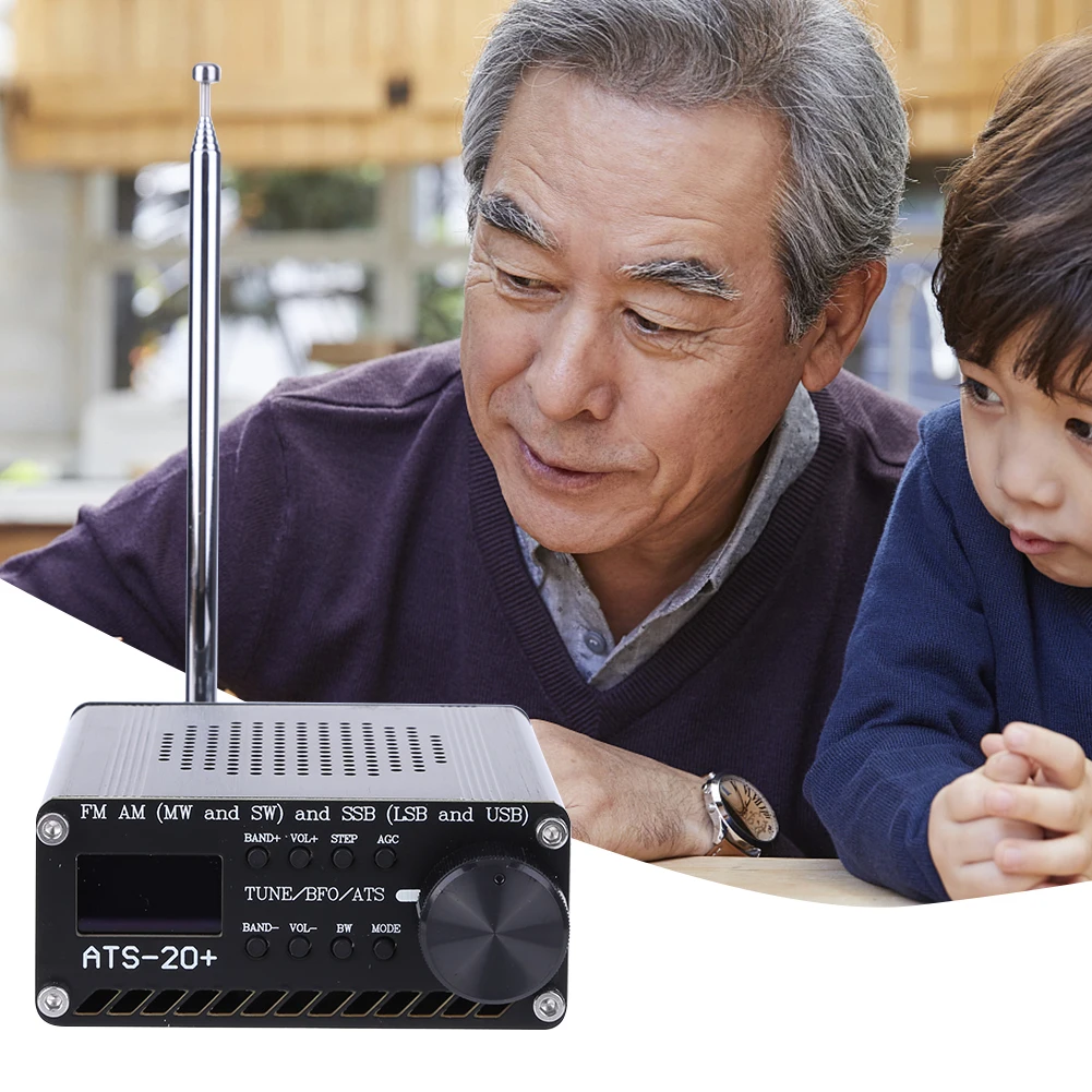 

ATS-20+Si4732 All Band Radio Receiver Built-in Battery FM AM SSB Scanner 0.96 Inch OLED Screen FM AM MW&SW SSB LSB & USB