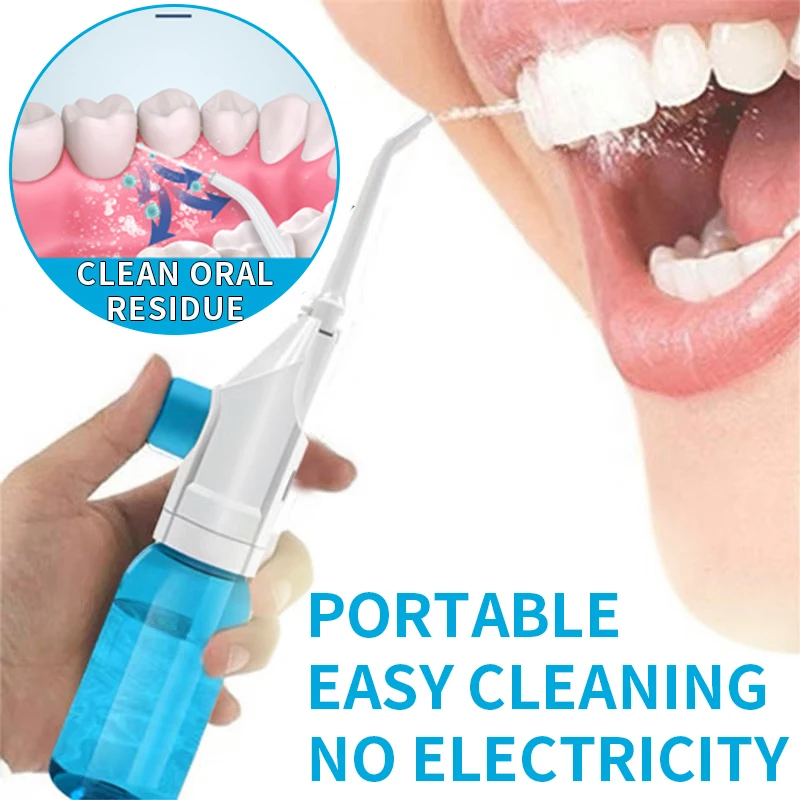 

Portable Manual Cental Irrigator - Handheld Wireless Dental Irrigator - No Need to Charge Dental Irrigator - Birthday Gifts