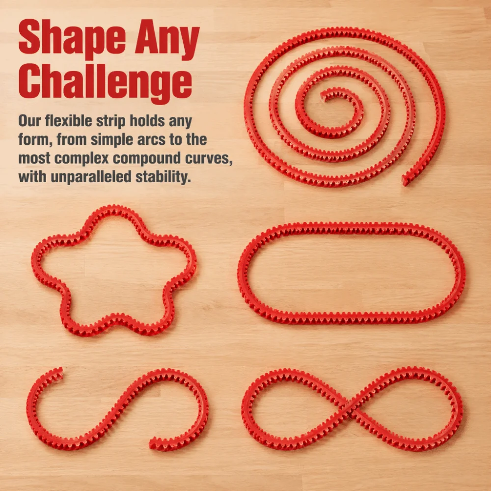 Versatile 2M Length Flexible Curve Template Durable Precision Woodworking Profiling Strip Curve Pattern Making Tool Woodworkers
