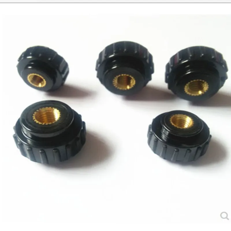 50pcs M4 M5 M6 M8 Round Knurled Plum Bakelite Hand Tighten Nuts / Butterfly Plastic Head Hand Knob Thumb Nut