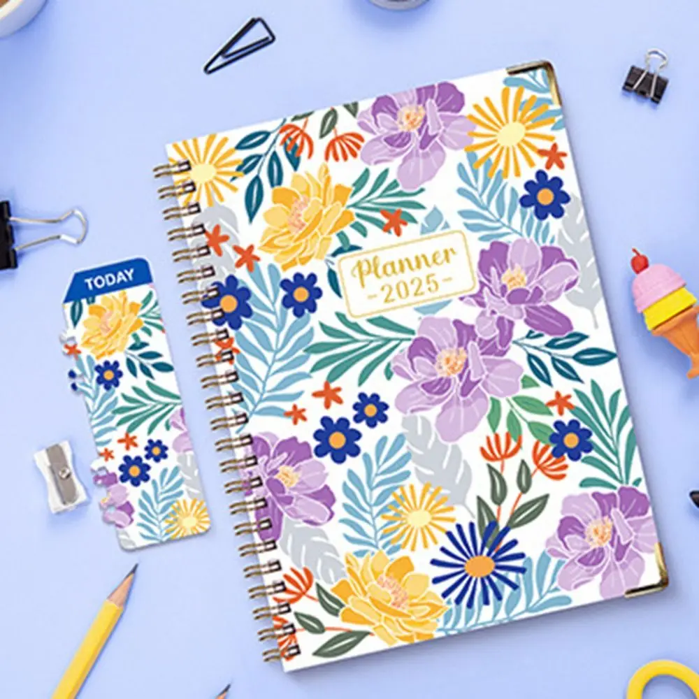 A5 2025 Agenda Planner Notebook Floral Design 71 Pages 2025 Journal Notebooks Creative Simple 2025 Schedule Planner Book