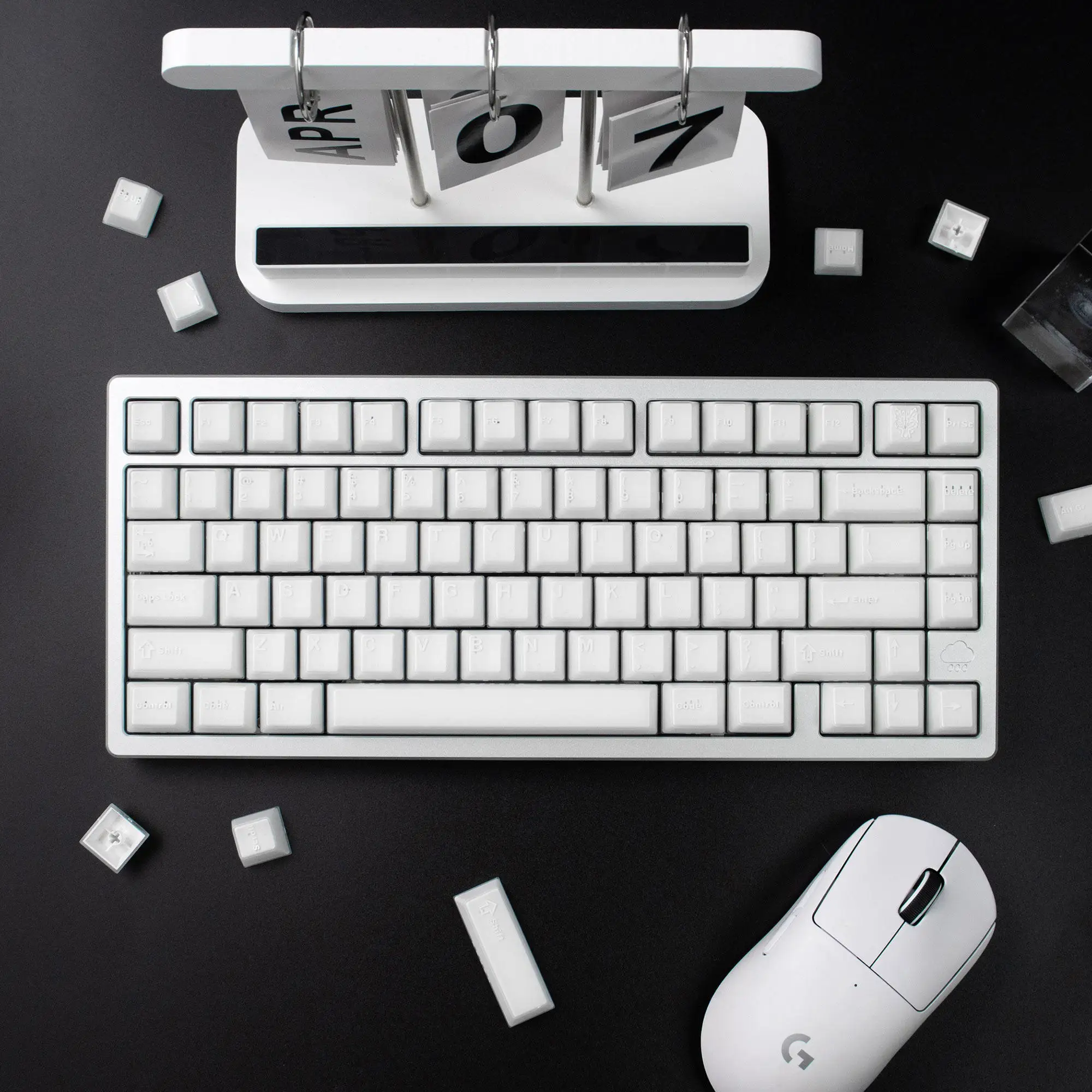 Aifei X-ray Keycaps 114 Keys White Translucent ABS Double Shot Keycaps Cherry Keycaps Set For MX Switches Mechanical Keyboard