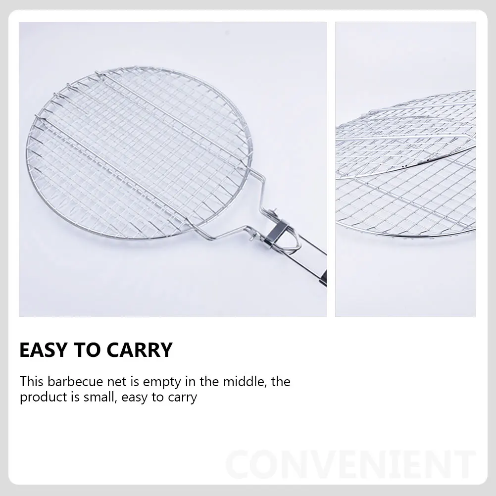 

Stainless Steel BBQ Mesh Clip Barbecue Net Grill Clamp Accessories Outdoor Rack for Fish Grilling Lightweight Portable Storage