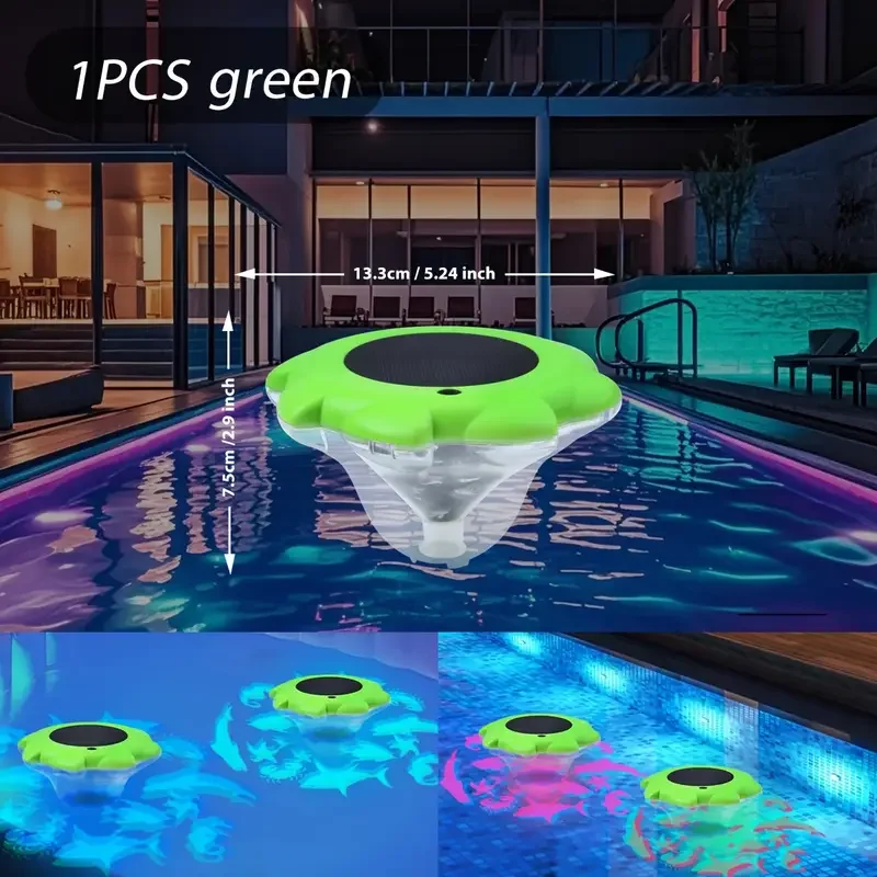 Lumières de piscine flottantes à énergie solaire, lampes LED à couleur changeante, capteur Intellige