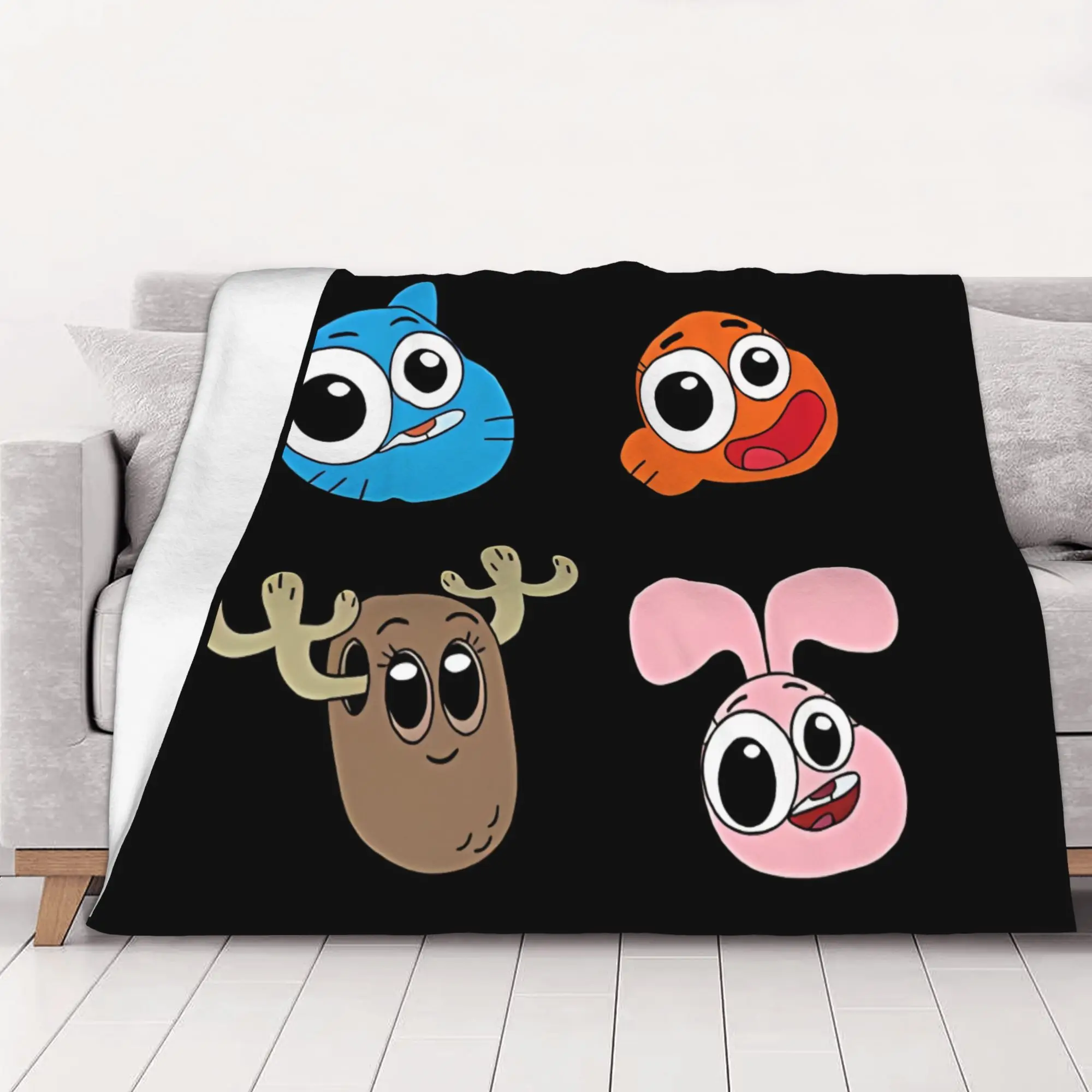 1PC home Cutecore Cute tThe Amazing World of Gumball Blanket Super Cosy Plush Home Living Room Sofa halloween