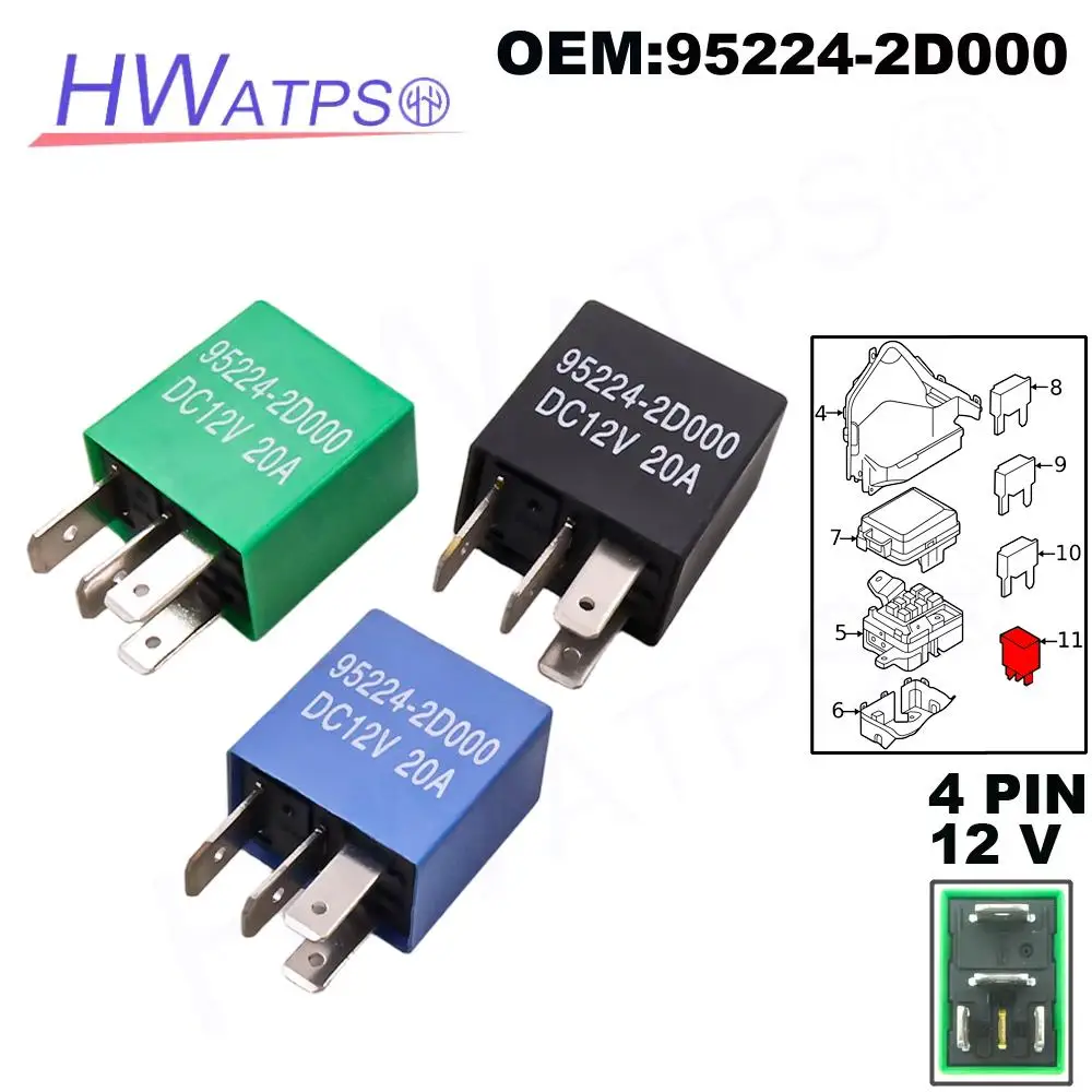 Automotive Relay 95224-2D000 For Hyundai Elantra Tiburon Equus Tucson Accent Genesis GV70 G90 95224-05000 95224-29000 952242D000