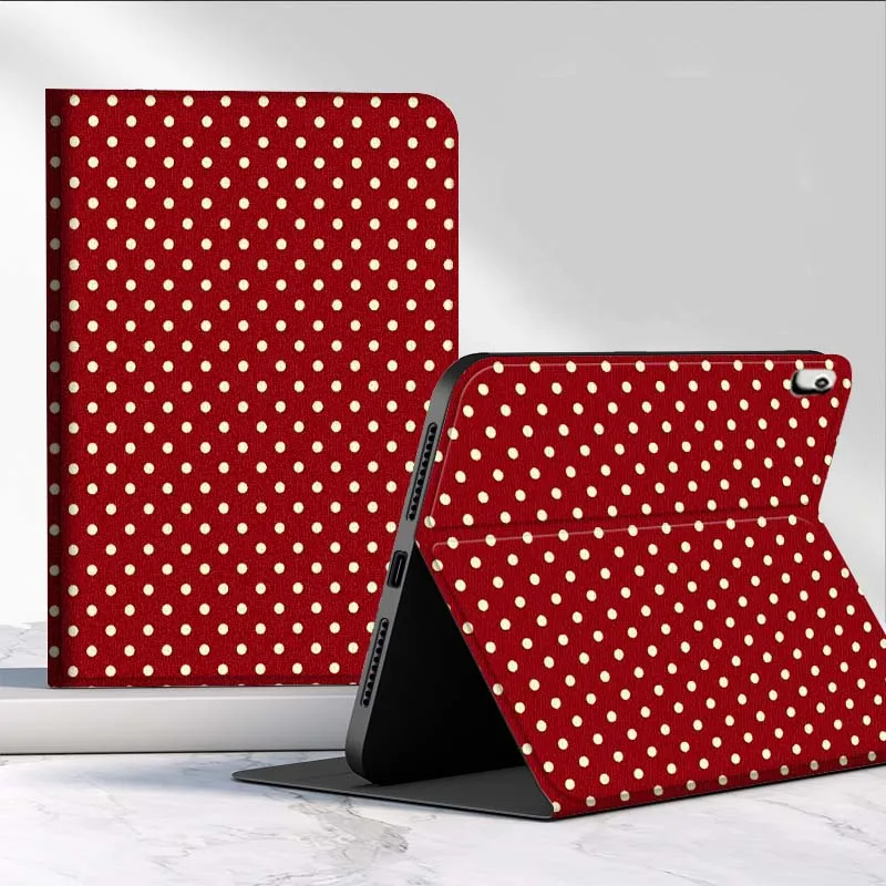 Polka dots red For Samsung Galaxy Tab S11 S10 S9 S8 A8 A9 A11 10.9 8.7 10.1 Plus Tablet Case