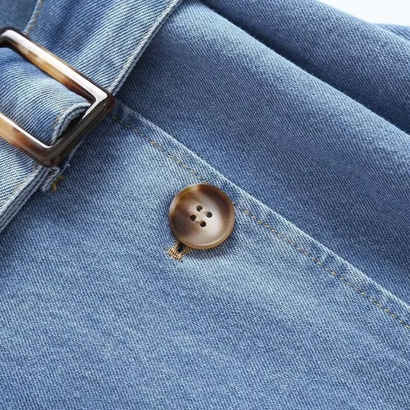 Trench femme printemps et automne nouvelle ceinture ample Double boutonnage avec manteau coupe-vent Cowboy pour les femmes