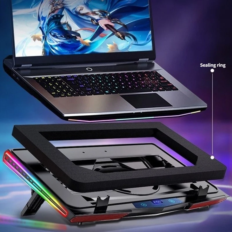 Rapid Cooling Laptop Turbo Air Cooled Laptop Game Holder Radiator Base Dustproof Laptop Stand Fan Cooler Notebook Cooling Pad