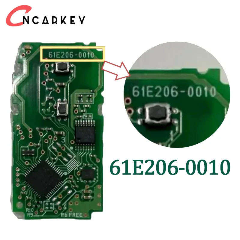 For 2018 Toyota C-HR Genuine Auto Remote Smart Car Key Control 433/434mhz Board 61E206-0010 MDL BR2EX Keyless Start 2 Buttons