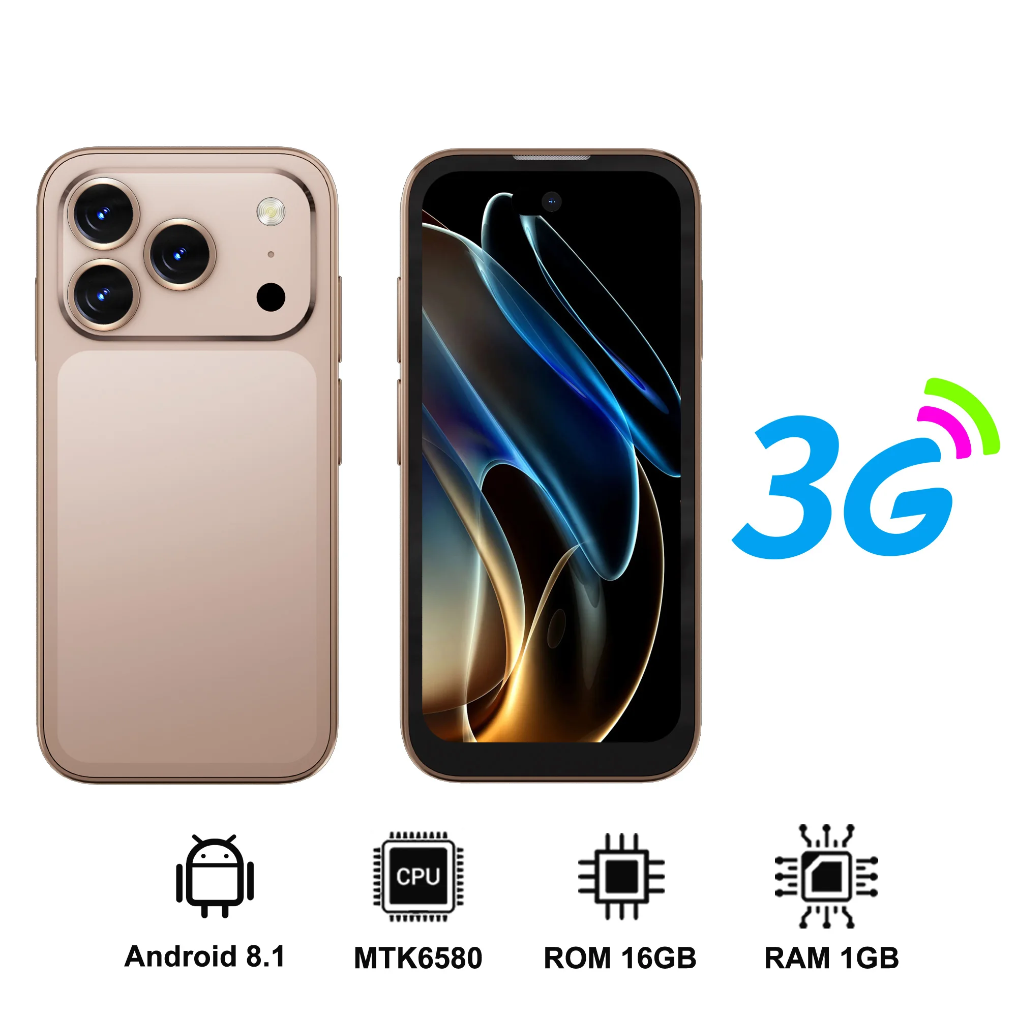 SERVO 17 PRO MAX mini Smartphone 3.75" Fullview Display 3G WCDMA Dual SIM Kaart GPS Gezichtsontgrendeling Android Kleine Smart Mobiele Telefoons