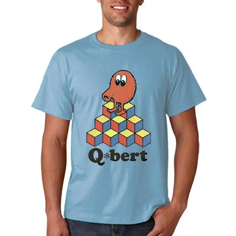 T-SHIRT Q*BERT QBERT VIDEOGAME ARCADE ANNI 80 COMMODORE - 1 - S-M-L-XL-2XL-3XL