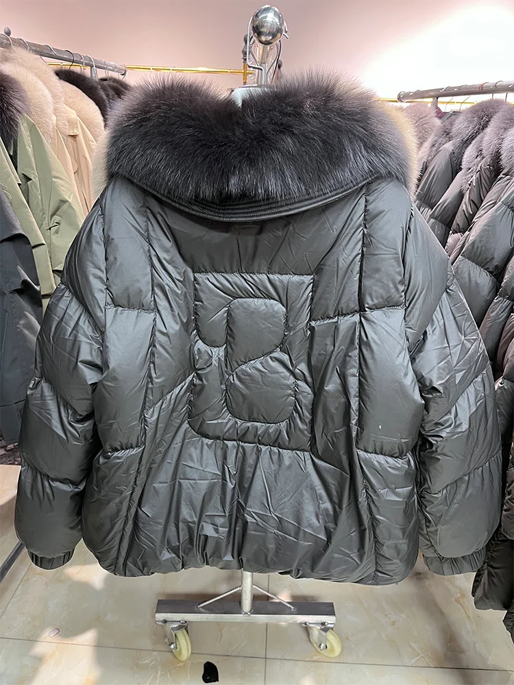 2026 Winter Warm Women Real Natural Fox Fur Collar Goose Down Jackets Puffer Parka Jackets Thick Female Streetwear Hot Sale