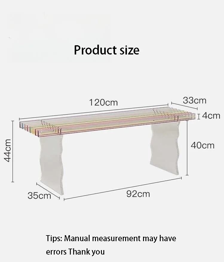 

New Creative Rainbow Bench Home Door Shoe Changing Stool Clothing Store Acrylic Chair