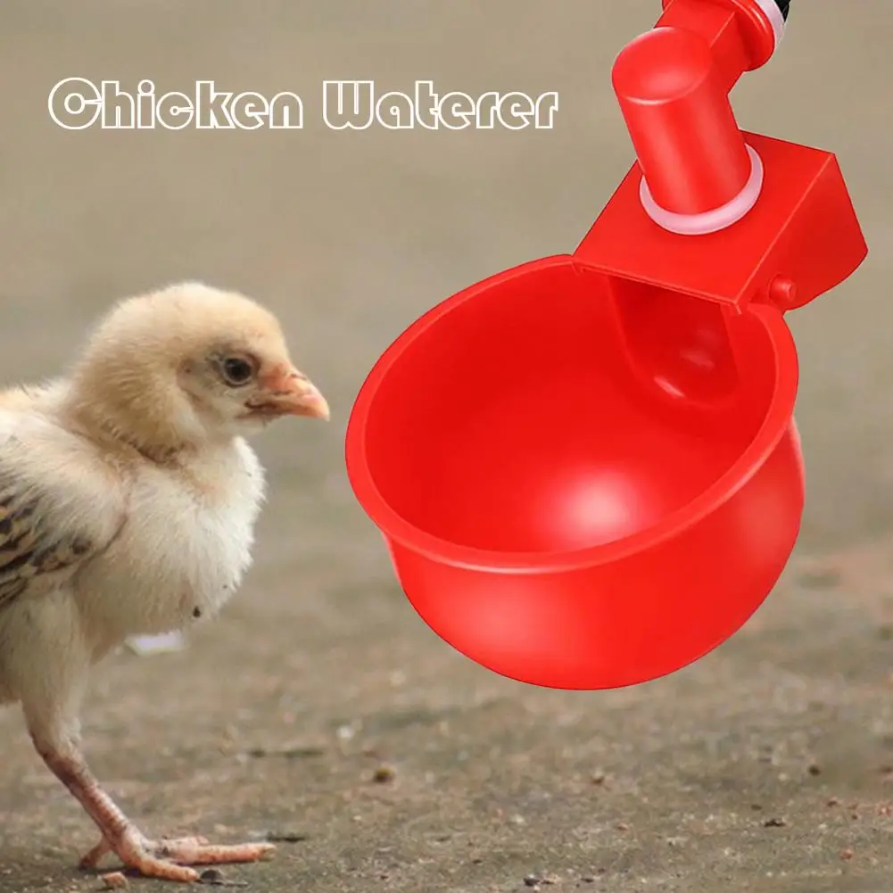 Chicken Waterer Drinking Cup Chicks Duck Goose Quail Automatic Drinker Chicken Feeder Poultry Waterer Drinking Water Feeder