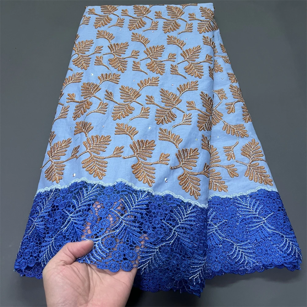 

2026 African Nigerian Tulle Lace Fabric for Dress Sewing High Quality Damask Polish Luxe laceCotton Wedding Party hz1401 5Yard