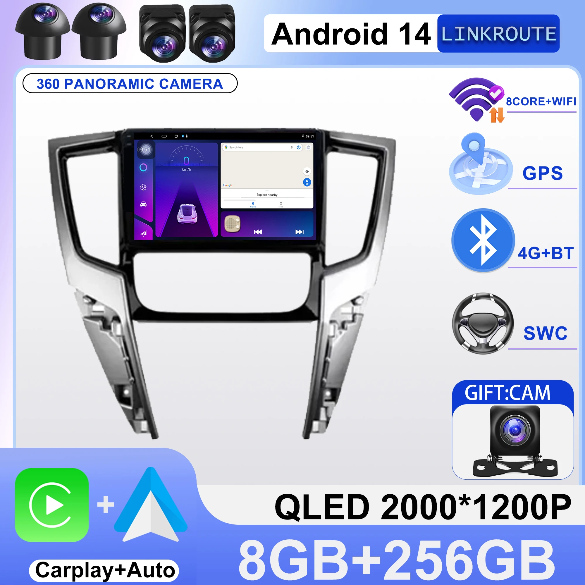 

Autoradio For Mitsubishi L200 5 2018 - 2020 LHD RHD Android Car Video Player Multimedia Auto Navigation Carplay No 2din DVD WIFI