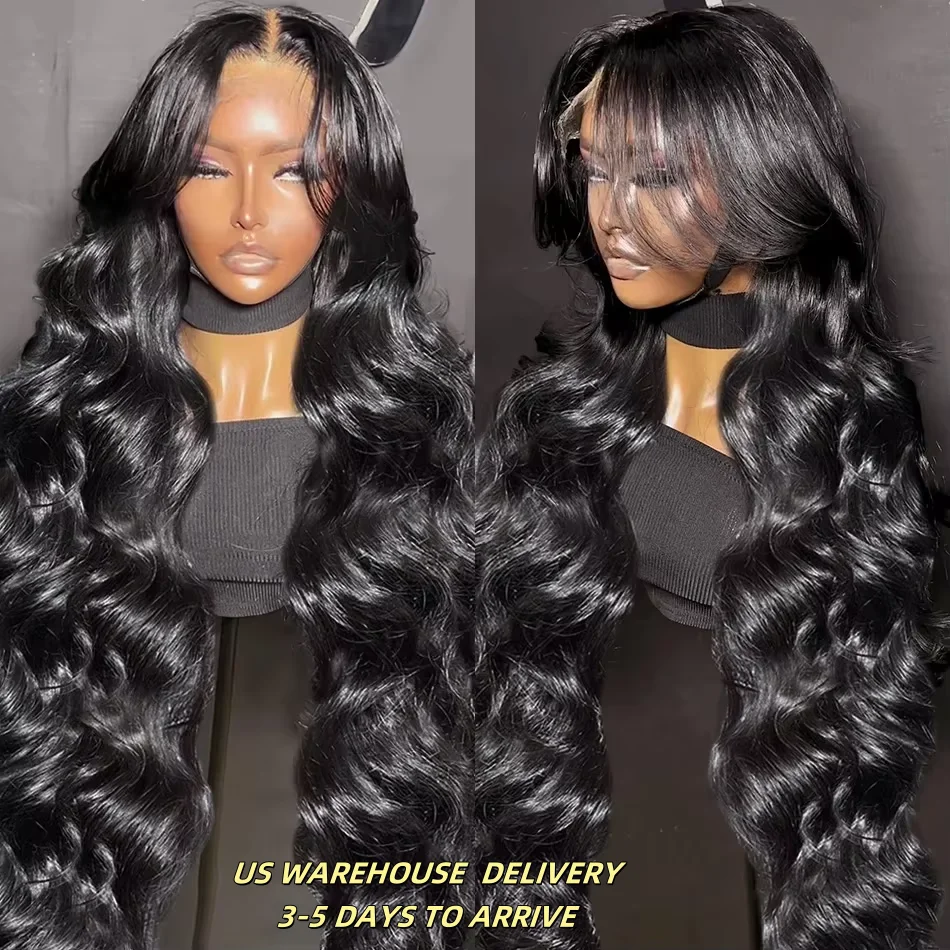 YKB 30 40 Inch Body Wave 13x6 HD Lace Front Human Hair Wigs Remy Glueless Preplucked 6x6 Closure Wig 200 Density For Women