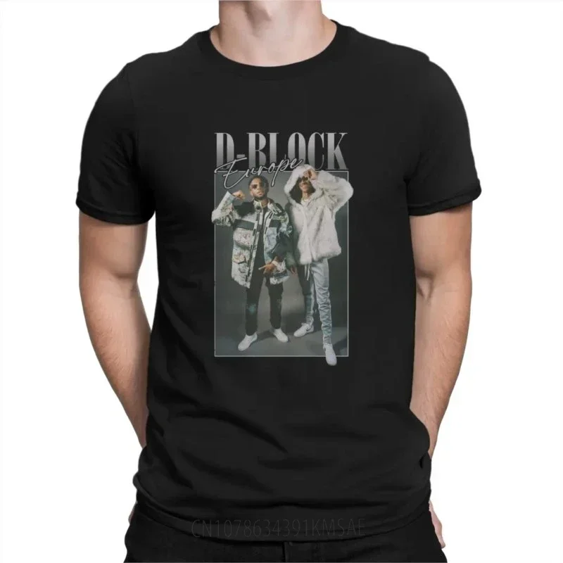 D Block Europe Funny Tee Shirt Short Sleeve Crew Neck T-Shirt  Cotton Printed Tops For Music Fans Men's T Shirtmen clothing