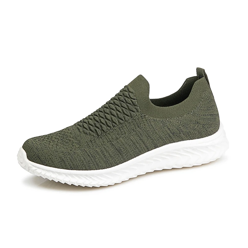 Women Men Sneakers Summer Low Top Casual Shoes Outdoor Breathable Sock Shoes Slip on Thick Soled Walking Shoes Plus Size 36-46