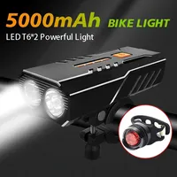 5000 mAh Bicycle Light Front Set Headlight Lantern For Bike Flashlight Rechargeable Lamp Running Led Usb Mtb Lights Taillight