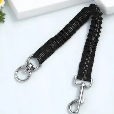 

Reflective Dog Extension Leash Nylon Heavy Duty Durable Elastic for Running Walking Small Medium Dogs Black Dog Extension Leash