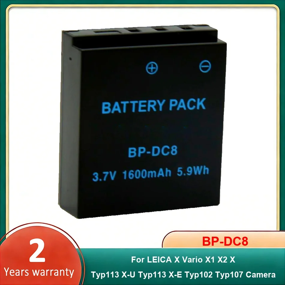 

Camera Battery BP-DC8 For LEICA X Vario X1 X2 Typ113 X-U X-E Typ102 Typ107 Replacement Batteries