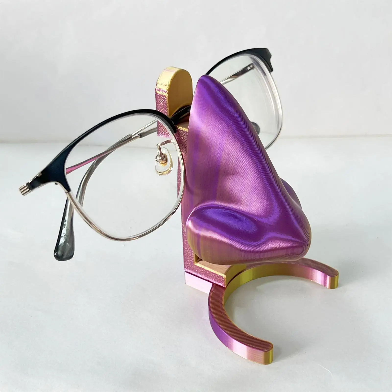 Glasses Holder Stand 3D Printed Nose-shaped Eyeglass Spectacle Creative Glasses Display Stand Desktop Home Decorations