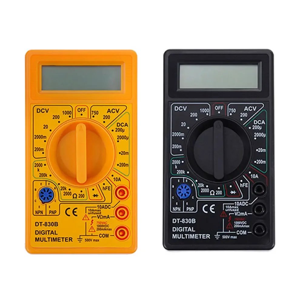 LCD Digital Multimeter AC/DC 750/1000V Digital Mini Handheld Multimeter for Voltmeter Ammeter Ohm Tester Meter With Probe