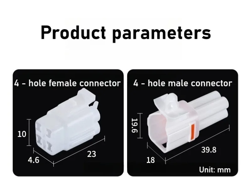 DJ7042-2.2-11/21 Connettore impermeabile automobilistico a 4 fori, spina fendinebbia 6187-4561/6180-4771