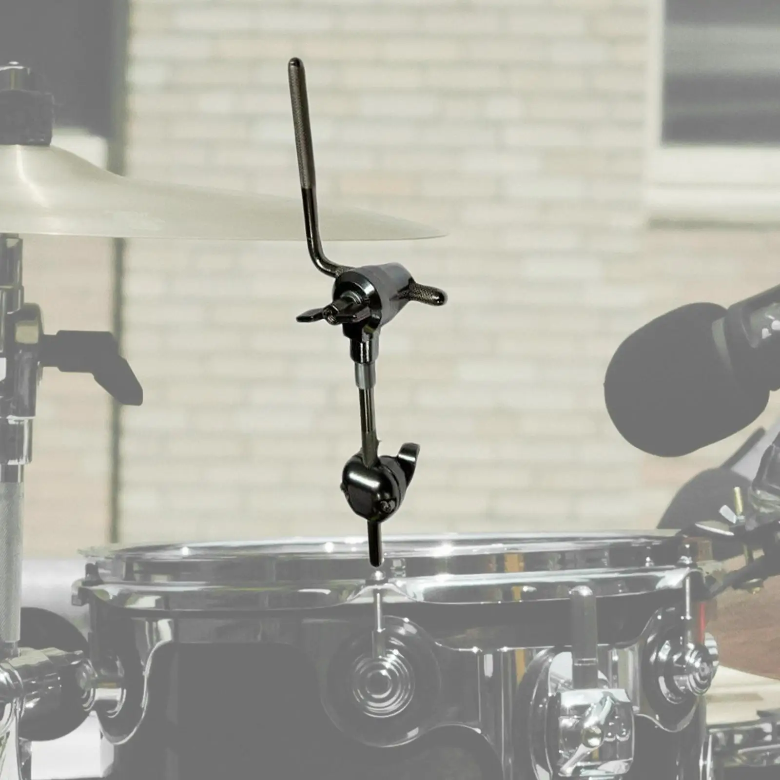 

Percussion Mounting Arm Drum Set Clamp, Percussion Instrument Cymbal Stand Holder Clamp Cymbal Attachment for Concert