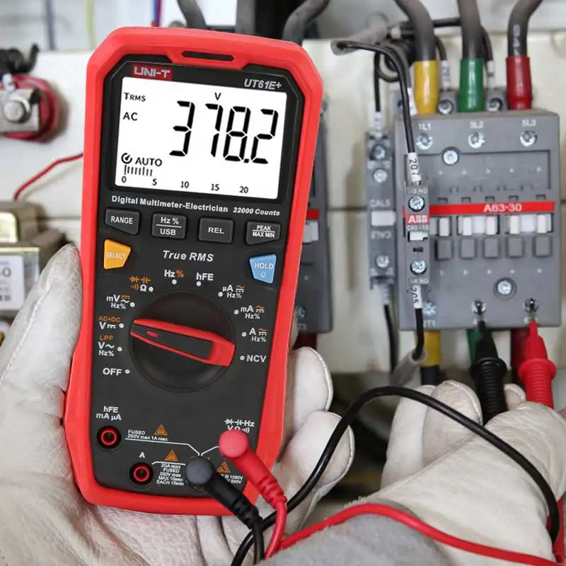 جهاز اختبار متعدد رقمي UNI-T UT61B+UT61E+UT61D+، صحيح RMS 1000 فولت التيار المتناوب تيار مستمر الفولتميتر تستر أومتر السعة التردد