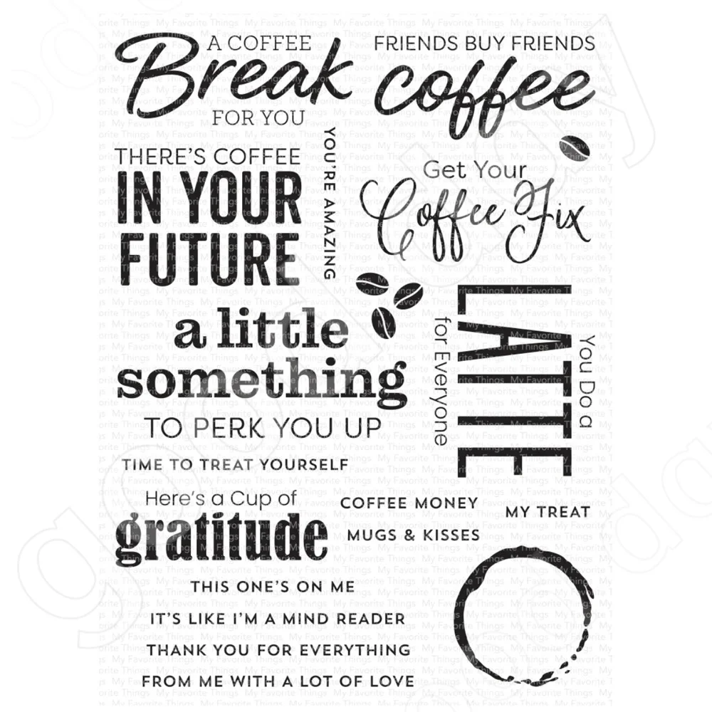 

2023 New Arrival Coffee Break Clear Stamps Scrapbook Diary Decoration Embossing Template Diy Greeting Handmade Hot Sale