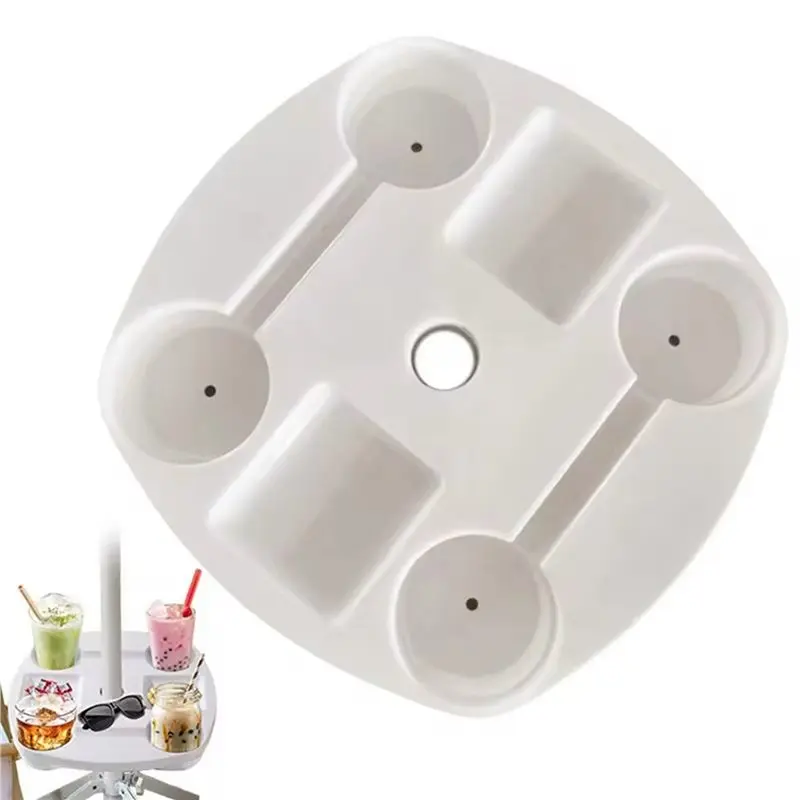 24 ساعة التسليم 2X مظلة فناء الجدول صينية مظلة خارجية الجدول صينية مع 4 كوب أصحاب طاولة الشاطئ مظلة الجدول الشاطئ Ta #4