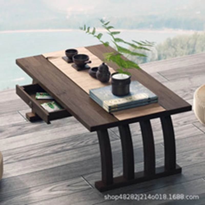 Nanzhu bay window small tea tatami Japanese low table tea small table bedroom folding kang table