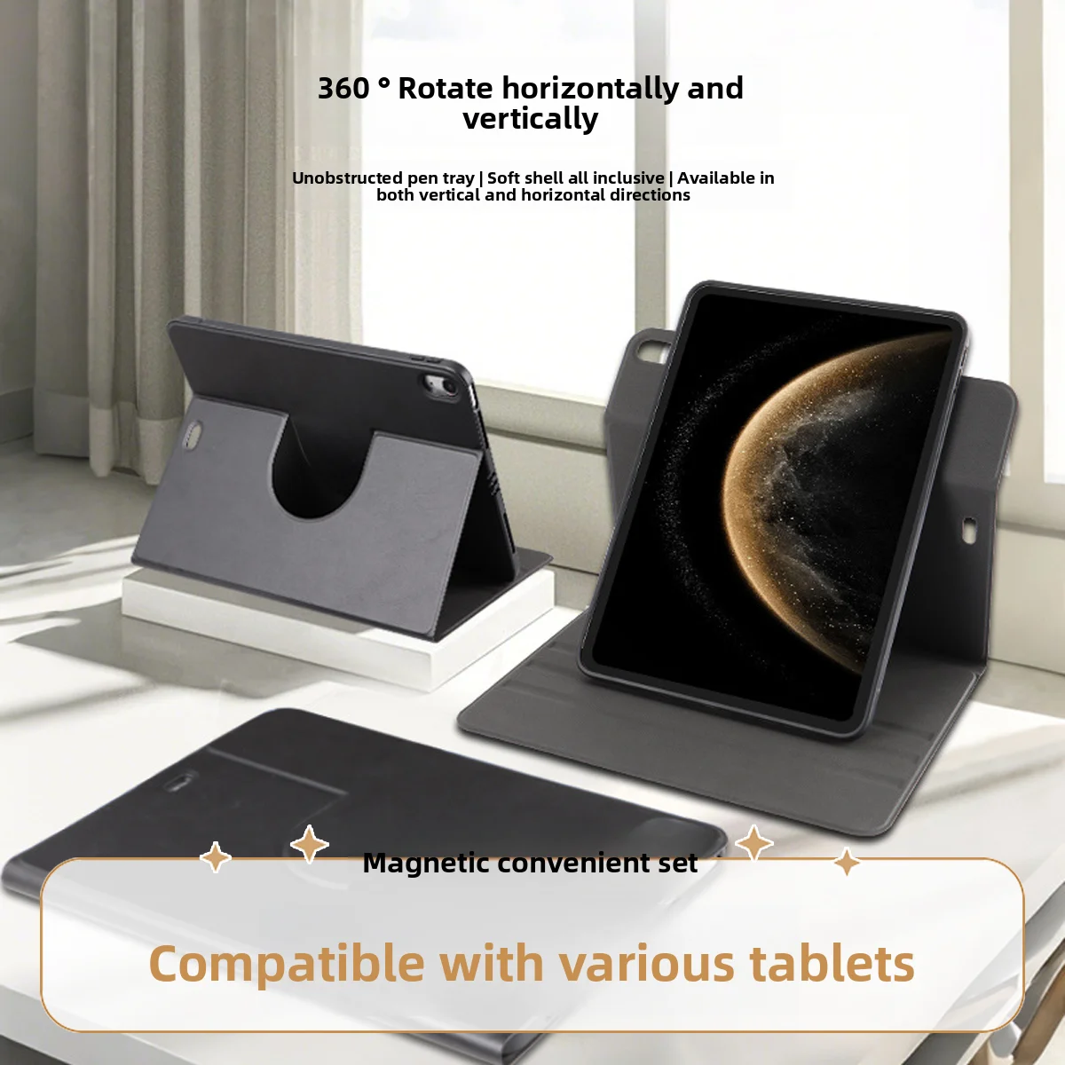 

-360° Rotation Case For Ipad A16 11th Air Pro 11 12.9 13 5 4 3 2 9.7 M3 Smart Funda iPad 10th 10.9 9th Gen Mini 7 8.3 10.2 Cover