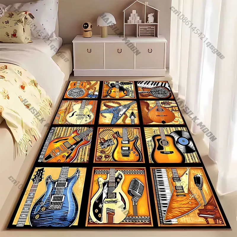 Musical instruments and artistic expression carpet Yoga living room room decor children's crawling mat doormat area rug