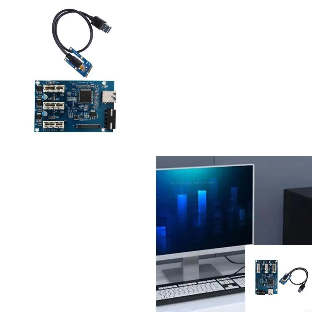 

C90F High Speed Mini PCIe to 3 PCIe Converter Easily Multiple PCIe Devices Easily with a Small PCIe Converter