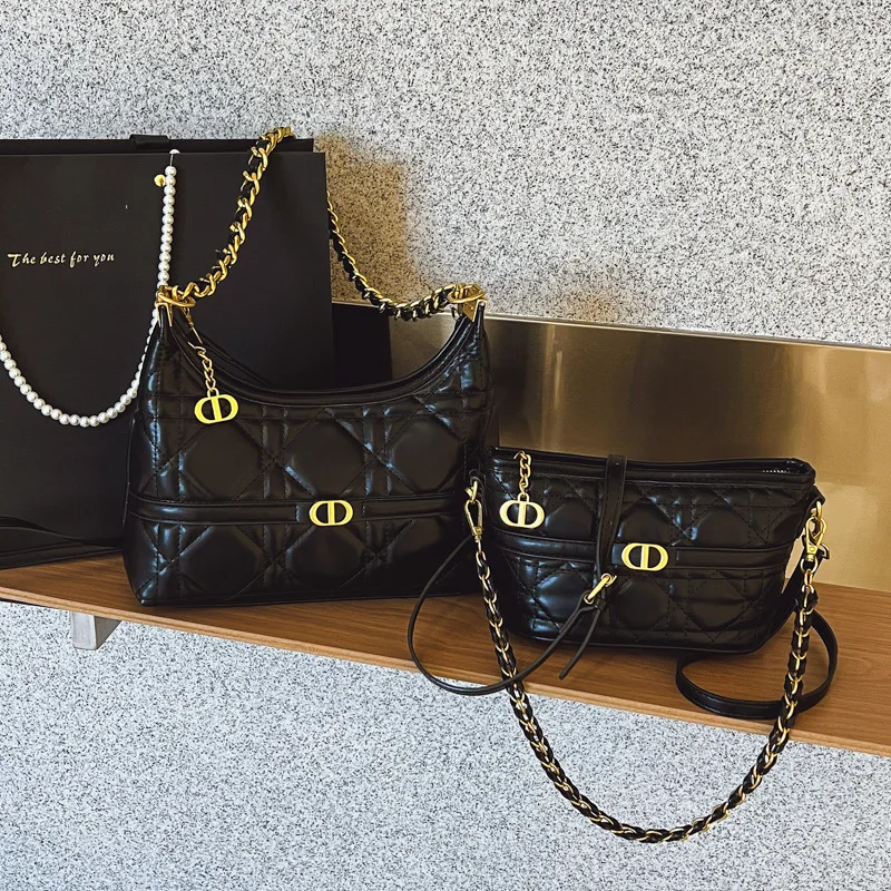 

2026 New French Style Quilted Chain Bag Multiway Convertible Shoulder Crossbody Elegant Everyday Purse Gift for Women