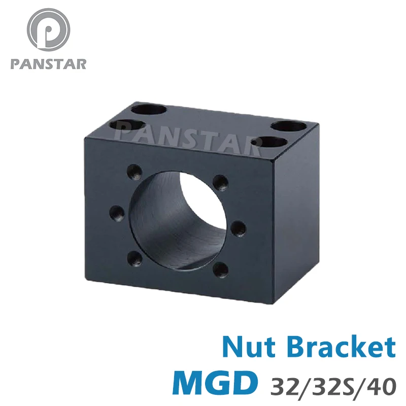 

PANSTAR MGD32 MGD40 Professional Nut Bracket Ballscrew nut housing for TBI sfu HIWIN Spindle Nut CNC Parts 3205 3210 4010 R32