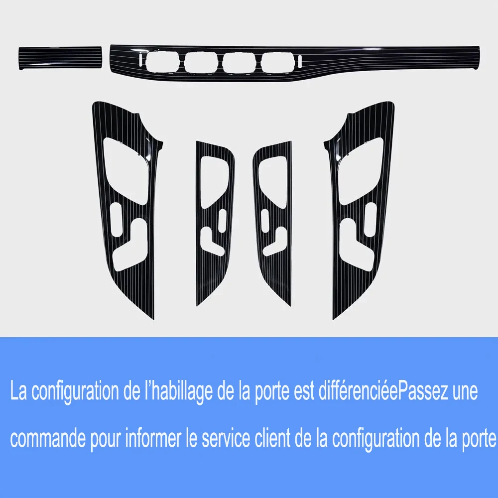 W167 Flowing Line Piano Lacquer Interior Trim Kit for Mercedes-Benz GLE GLS GLE350 GLE450 GLE53 GLS400 Replacement Panel