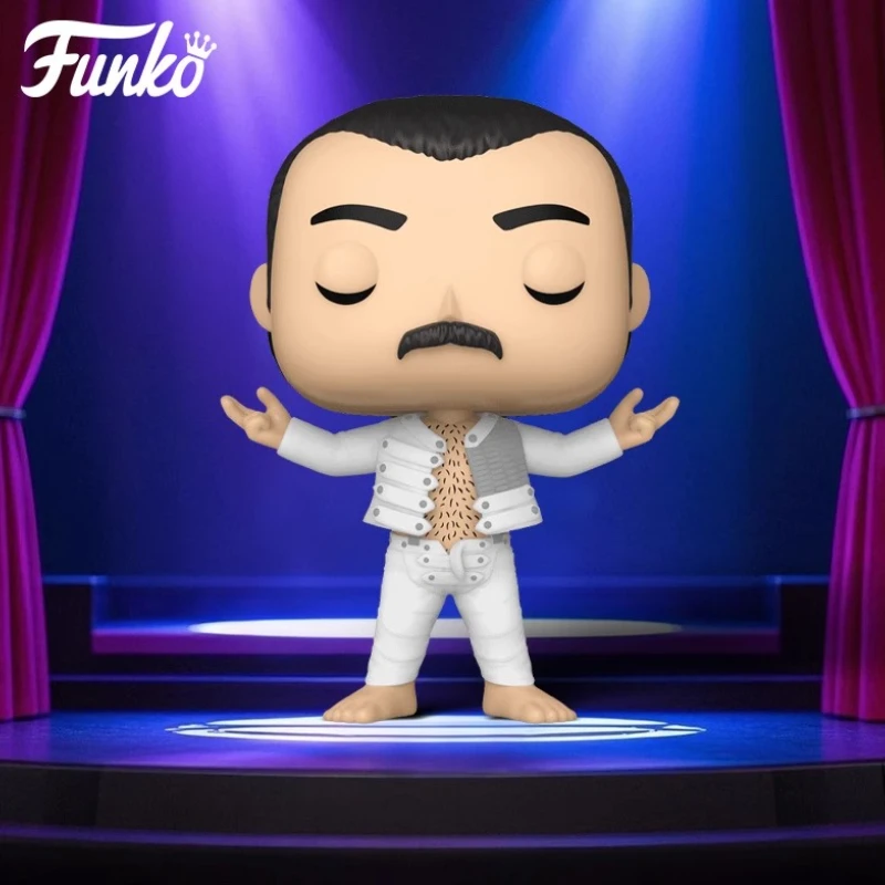 

Подлинное издание FUNKO POP Queen:Freddie Mercury, аниме, украшение для рабочего стола, модель игрушки, Коллекционная модель