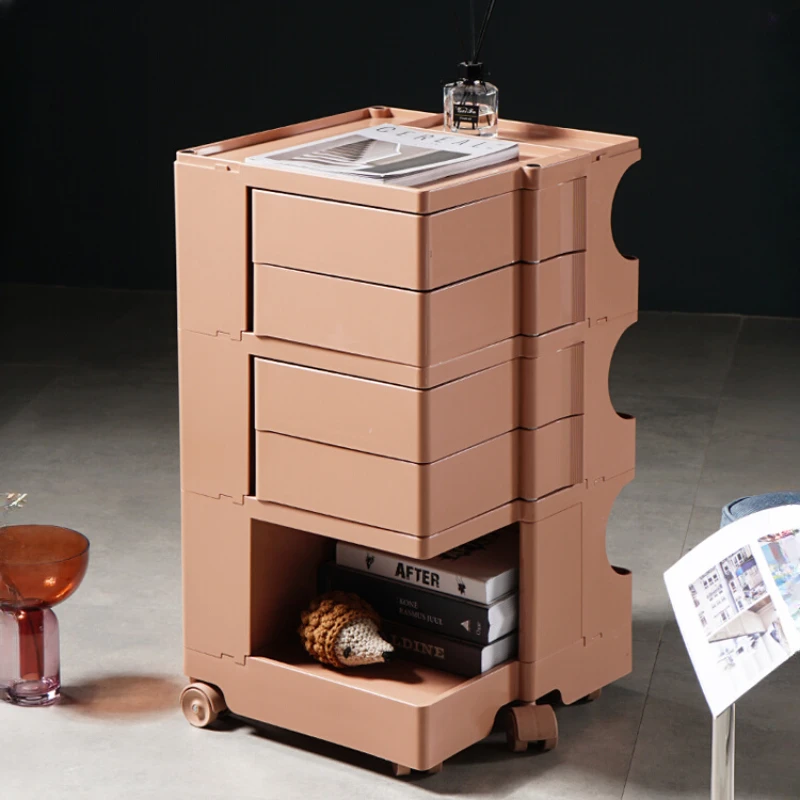 Rotating storage cabinet, movable storage cabinet, minimalist small unit household dormitory storage bedside cabinet