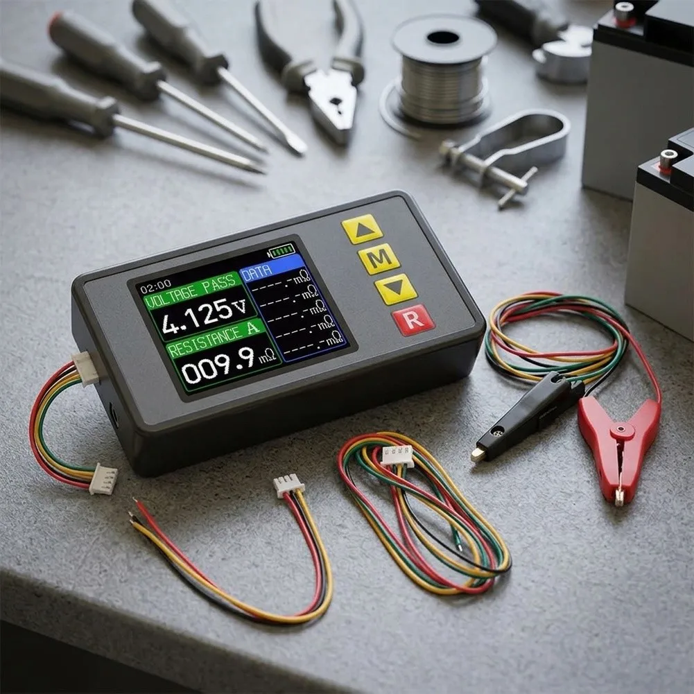 TS607 4Wire AC Internal Resistance Tester DC5V Battery Voltage Meter With Data Storage APP Connection And Backlight Display Tool